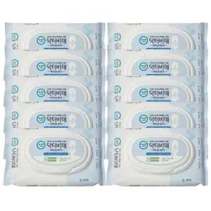 깨끗한나라 닥터비데 화장실용 물티슈 캡형 46매 10팩