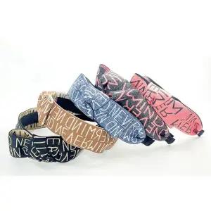 레터링 클래식 자카드 리본 와이드 헤어밴드 5Colors 레터링클래식머리띠