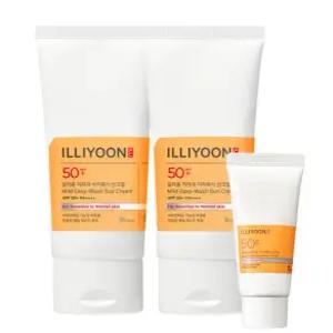 일리윤 저자극 이지워시 선크림 80ML 2입 + 30ml 증정