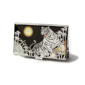 SM)나전 자개명함케이스 백호 남자명함지갑 명함지갑선물 고급명함지갑 가죽명함지갑