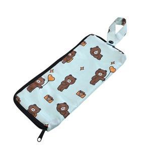경량 우산 보관 가방 방수 프린팅 패턴 흡수성 접는 클러치  접이식