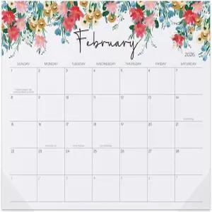 2026년 냉장고용 마그네틱 캘린더 조코타 월간 냉장고 1월부터 12월까지 15인치 x 12인치 플로럴 디자인