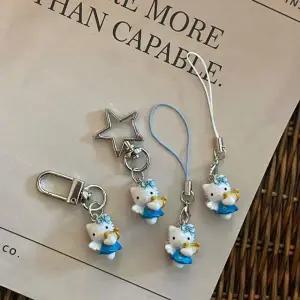 오르골 키링 캣 고양이 폰줄 행운 소품샵