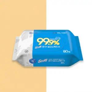 스카트 종이 살균 소독티슈 80매 10팩