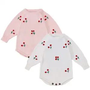 [제이커머스]체리가 가득한 아동 긴팔 바디슈트 304037 신생아바디슈트 아기바디슈트 유아바디슈트 귀여운