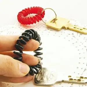 키관리 키홀더 번호표 분실방지 열쇠용 스프링줄 3개 열쇠고리 방키 키링