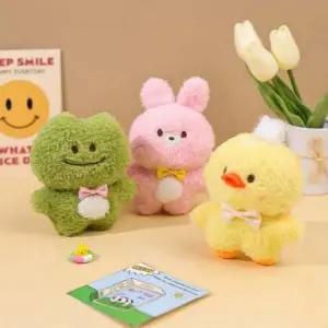 애니멀 보타이 인형키링 꾸안꾸 넥타이 개구리 병아리인형 개구리인형 토끼인형 오리인형