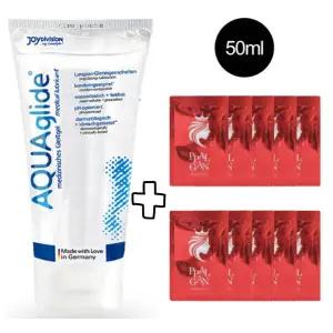 아쿠아 글라이드 50ml + 팩젤 10P 윤활 수용성 마사지젤 조이디비전 러브젤 커플