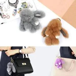 열쇠링 장식키링 키고리 토끼털 악세사리 토끼인형