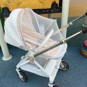 유모차 시트 매트 패드 커버 큐본 화이트 디어 여름용 전면 범용 모기장 암호화된 메쉬 액세서리 포함