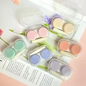 파스텔 렌즈집게 렌즈케이스 세트 소프트렌즈케이스 렌즈케이스 렌즈집게