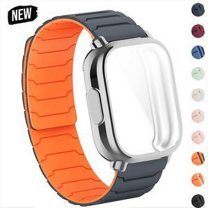 Xiaomi Redmi watch 5 Active/5Lite 용 실리콘 스트랩 + 케이스 Lite 팔찌 풀 범퍼 마그네틱 쉘 밴드 커버
