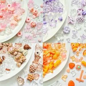 블링블링 비즈팔찌 목걸이 스트랩만들기 100g 비즈키링 diy공예재료