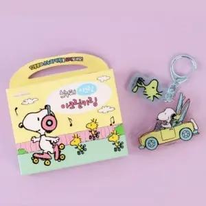 ( )아크릴키링 귀여운 스누피 시크릿 랜덤 캐릭터 가방 파우치 키링 백꾸 백참