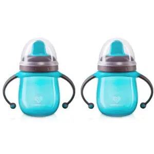 유미 유아컵 스파우트컵 자기주도 휴대용 220ml 블루