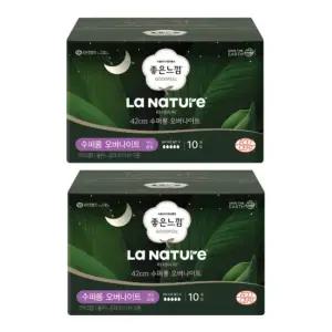 좋은느낌 슈퍼롱 오버나이트 라네이처 맥시 10매 X 2