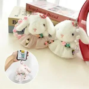 이거찜 토끼인형 비즈 핸드폰스트랩 키링 열쇠고리 키홀더 가방고리 펜던트 테그홀더