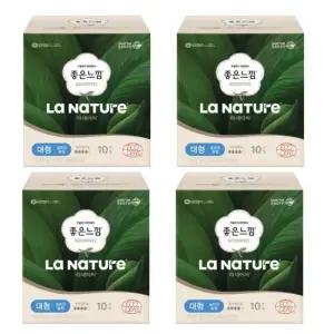 좋은느낌 생리대 라네이처 울트라 슬림 대형 10매 X 4