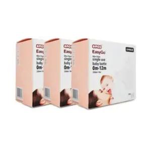 유미 아기 일회용 젖병 휴대용 외출용 핑크 4P X 3개