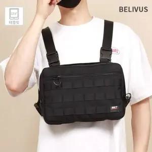 빌리버스 남자 슬링백 BJI207 태블릿 12.9 수납가능 체스트백 멀티백 밀리터리백 다목적백