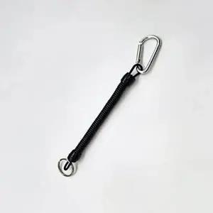( )카라비너 키링 스트랩 연결고리 도난방지 분실방지 소매치기방지 실버 스프링