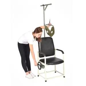 자동 목 견인기 전동 이완기 치료기 조종식 병원 의자