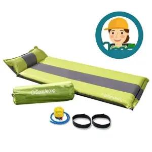 ( )초스피드 휴대용 캠핑 차박 공기 에어 자충 매트 1인용 베드 낚시 야영