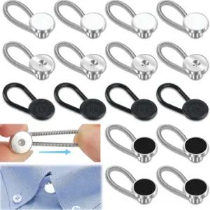 남성 셔츠용 16피스 칼라 익스텐더 드레스 탄성 버튼 넥타이 넥 셔츠 정장의 1/2 사이즈 확장용