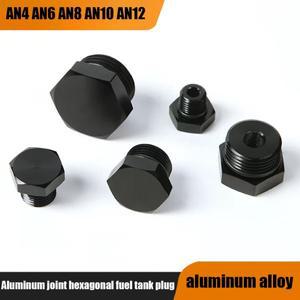 AN4 AN6 AN8 AN10 자동차 수정 액세서리 검정색  필터 어댑터 ORB 알루미늄 조인트 육각형 탱크 플매트 카