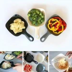 니본 팬 쿠프 사각 앞접시1P 손잡이접시 캠핑접시 손잡이앞접시 간식 플레이트 반찬접시