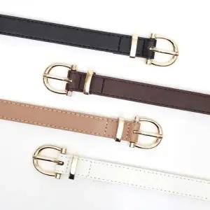 여성용 소가죽 슬림 허리벨트 원피스 스타일 벨트