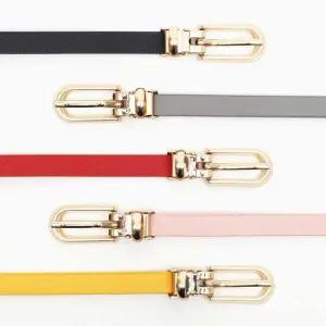 [셀러에이드]여성용 소가죽 슬림 허리벨트 원피스 스타일 정장 벨트