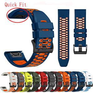 퀵핏 스트랩, 가민 페닉스 7X 7 솔라, 6X, 6 프로, 5X 팔찌, 퀵릴리즈 실리콘 플러스, 5, 에픽스 스마트 26mm 밴드, 22, 워치 3HR,