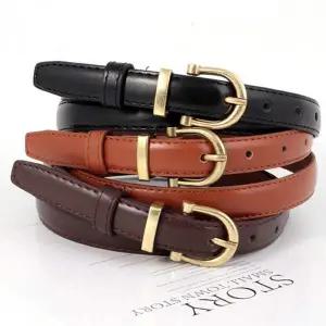 럭셔리 여성용 가죽 허리벨트 일상 청바지 원피스 스타일