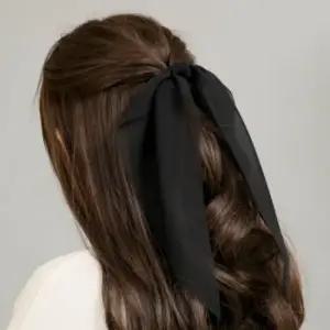 엔젤슈슈쉬폰롱리본곱창밴드 블랙)헤어머리끈 리본머리끈 헤어슈슈 스크런치 곱창밴드