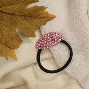 엔젤슈슈크리스탈라운드큐빅머리끈핑크헤어끈 방울큐빅머리끈 방울큐빅슈슈