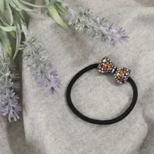 엔젤슈슈크리스탈리본큐빅머리끈레인보우 방울큐빅머리끈 방울큐빅슈슈