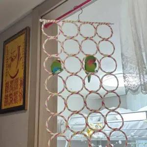 버드링 앵무새 장난감 사다리 그물 28구