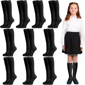여고생 니트 교복용 무릎 하이삭스 10켤레 통기성 매끄러운 긴 튜브 소프트 양말 교복 드레스용 IWOLOMI