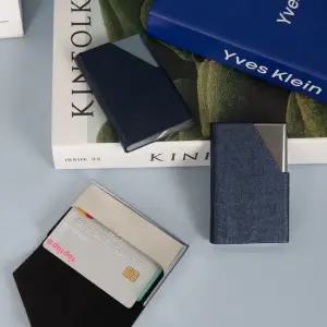 슬림카드지갑 네이비 카드명함지갑 남자명함케이스 카드홀더 명함홀더 교통카드지갑