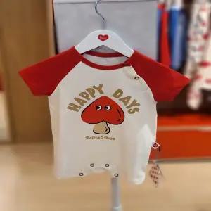 [벨리타앤보이즈] BB5ABS01RE  베이비머시룸컬러블럭 반팔점프수트