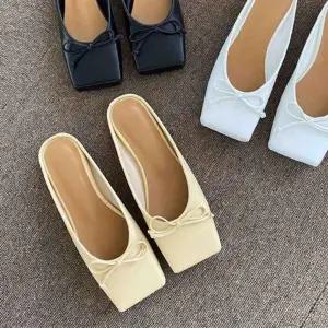 사각코 376JSA19 여성 뮬 리본 121354 슬리퍼 샌들 쪼리 남성샌