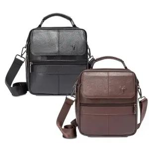 BM60 고퀄 심플 가죽 남성 크로스백 출퇴근 보조가방 가죽크로스백 남성크로스백