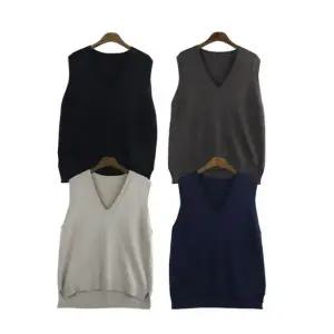 브이넥 니트 레이어드 조끼 베스트 여성 데일리 조끼