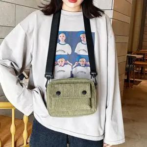 남녀공용크로스백 4색 코듀로이미니크로스백 수납가방 미니크로스백 여자크로스백