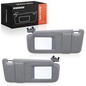 토요타 캠리 2007 2008 2009 2010 2011과 호환되는 A-프리미엄 운전석 및 조수석 선바이저 - 베니티 미러, 선루프 없음, 라이트 그레이 7431006750B0, 7432006780B0를 대체합니다