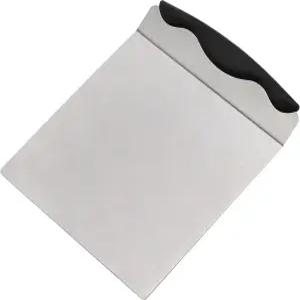 케이크 세이프 터 - 7.8 x9.6 스테인리스 스틸 피자 이송 삽 사각 트레이 무빙 플레이트 도구 쿠키 주걱