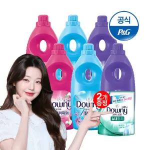[11pay 3천원적립]다우니 초고농축 섬유유연제 탈취파워 1L 6개 모음 + 유연제 200ml 2개 증정