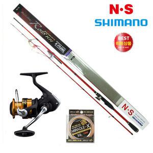 NS / 로드스 루어낚시대 세트 /로드스+시마노 FX 스피닝릴 +원줄 세트