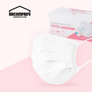 3중 일회용마스크(화이트)50매 MB필터부직포마스크